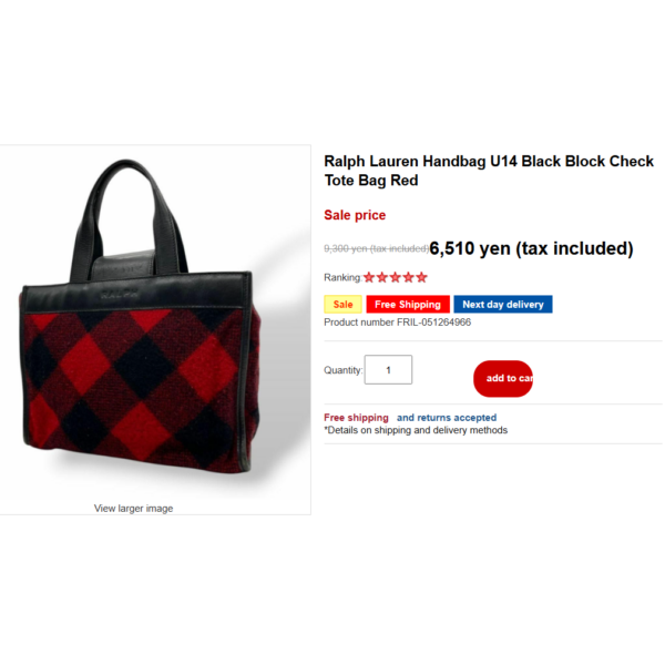4446-Túi xách tay-RALPH LAUREN wool & leather tote bag-Gần như mới11