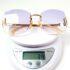 5625-Kính mát nữ (new)-YVES SAINT LAURENT 30-7613 rimless sunglasses19
