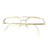 5634-Gọng kính nam (used)-HOYA No729 gold 14k half rim eyeglasses frame0