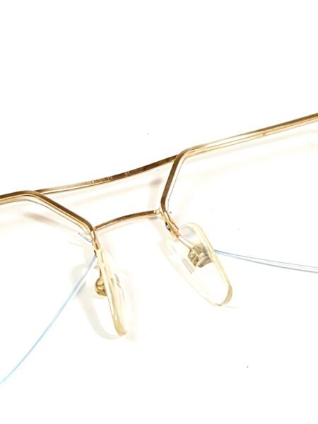 5634-Gọng kính nam (used)-HOYA No729 gold 14k half rim eyeglasses frame3