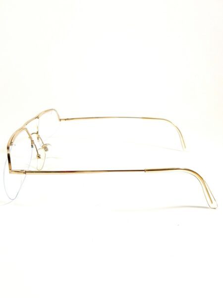 5634-Gọng kính nam (used)-HOYA No729 gold 14k half rim eyeglasses frame4