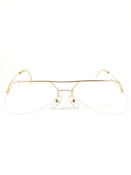 5634-Gọng kính nam (used)-HOYA No729 gold 14k half rim eyeglasses frame7