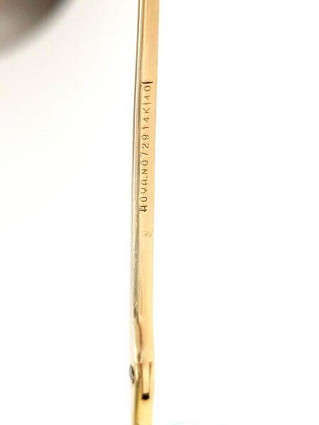 5634-Gọng kính nam (used)-HOYA No729 gold 14k half rim eyeglasses frame10