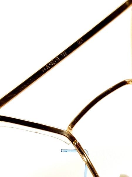 5634-Gọng kính nam (used)-HOYA No729 gold 14k half rim eyeglasses frame11