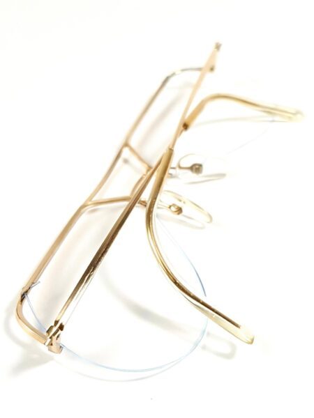 5634-Gọng kính nam (used)-HOYA No729 gold 14k half rim eyeglasses frame12