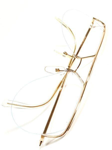 5634-Gọng kính nam (used)-HOYA No729 gold 14k half rim eyeglasses frame13