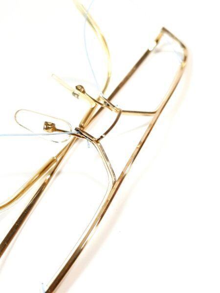 5634-Gọng kính nam (used)-HOYA No729 gold 14k half rim eyeglasses frame15