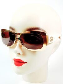 5660-Kính mát nữ (used)-GUCCI GG 2617 gold plated sunglasses