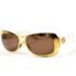 5660-Kính mát nữ (used)-GUCCI GG 2617 gold plated sunglasses2