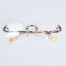 5764-Gọng kính nữ-Mới/Chưa sử dụng-FENDI FE 8018 rimless eyeglasses frame