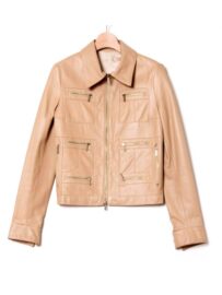9929-Áo khoác da nữ-OLIVIERI Venezia Italy leather jacket-Size M