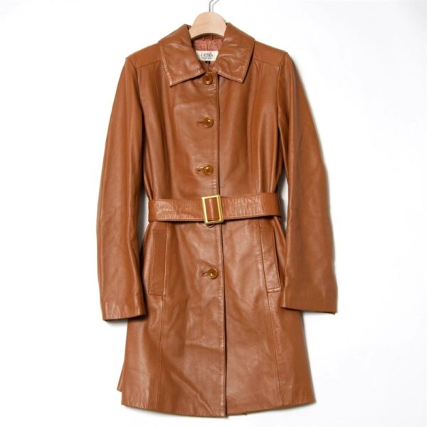 9916-Áo khoác da nữ-OTTO SUMISHO leather trench coat-Size 91