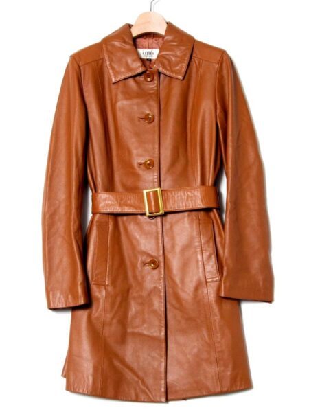9916-Áo khoác da nữ-OTTO SUMISHO leather trench coat-Size 90