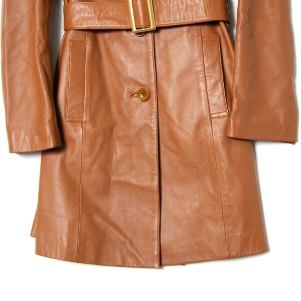 9916-Áo khoác da nữ-OTTO SUMISHO leather trench coat-Size 94