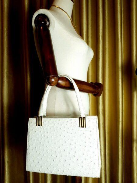 6508-Túi xách tay da đà điểu-OLOP Italy ostrich leather handbag1