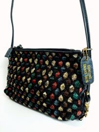 6511-Túi đeo chéo da rắn đan-Snake leather crossbody bag