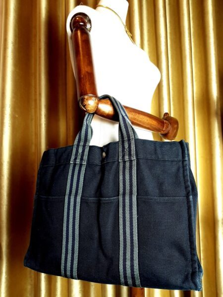 6513-Túi xách tay-HERMES cloth tote bag2