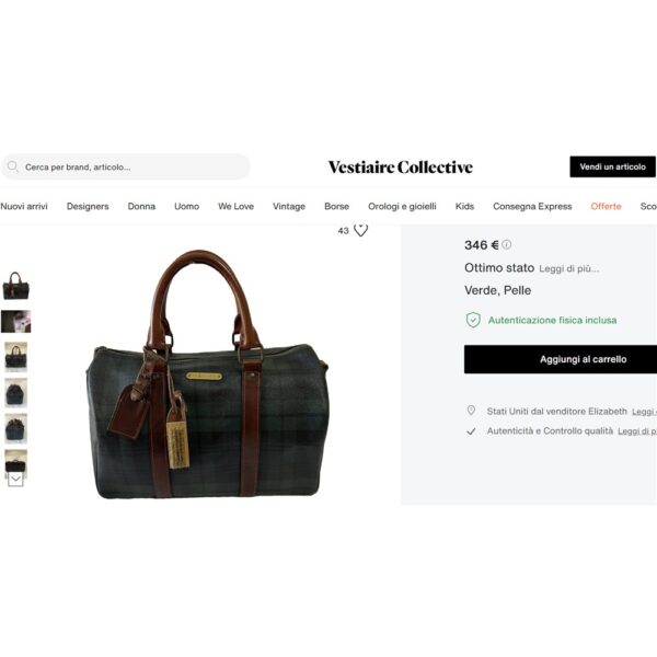 6517-Túi xách tay-POLO RALPH LAUREN vintage boston bag-Đã sử dụng16
