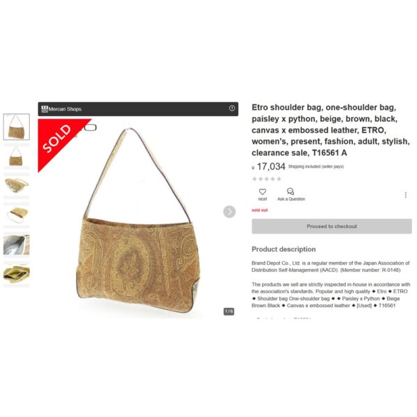 6504-Túi xách tay/đeo vai-ETRO hobo bag-Khá mới14