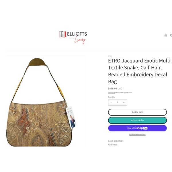 6504-Túi xách tay/đeo vai-ETRO hobo bag-Khá mới13