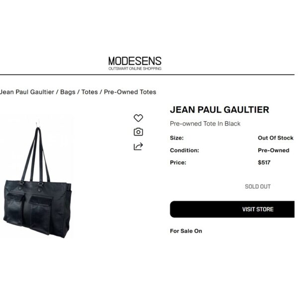 6501-Túi đeo vai/xách tay nam-nữ-JEAN PAUL GAULTIER vintage carry bag-Đã sử dụng/Khá mới15