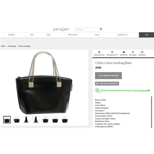 6521-Túi xách tay-CELINE patent leather tote bag-Đã sử dụng/Khá mới1