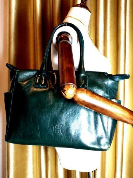 6524-Túi xách tay-HIROFU green tote bag1