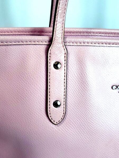 6533-Túi xách tay/đeo vai-COACH signature pink leather tote bag10