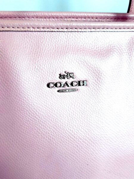 6533-Túi xách tay/đeo vai-COACH signature pink leather tote bag11