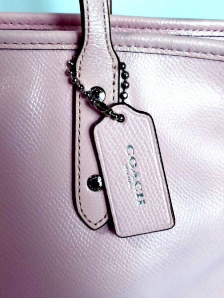 6533-Túi xách tay/đeo vai-COACH signature pink leather tote bag12