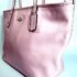 6533-Túi xách tay/đeo vai-COACH signature pink leather tote bag4