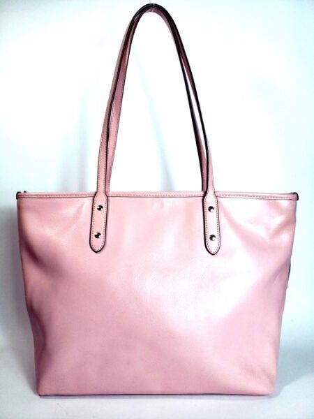 6533-Túi xách tay/đeo vai-COACH signature pink leather tote bag5