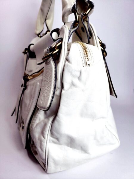 6532-Túi xách tay/đeo vai-CHLOE white leather Bay bag4