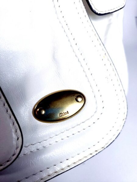 6532-Túi xách tay/đeo vai-CHLOE white leather Bay bag15