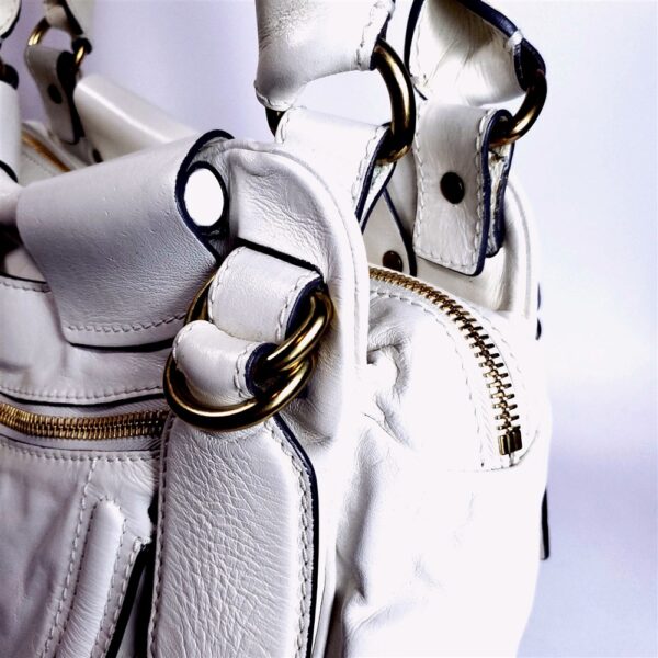 6532-Túi xách tay/đeo vai-CHLOE white leather Bay bag11