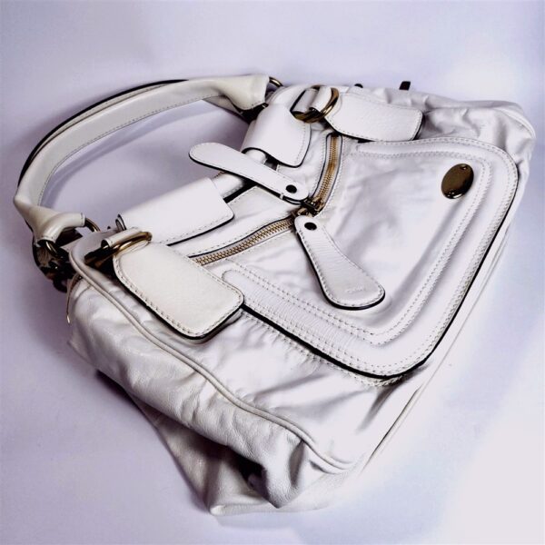 6532-Túi xách tay/đeo vai-CHLOE white leather Bay bag13