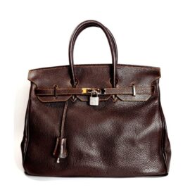 6546-Túi xách tay-Birkin style leather handbag