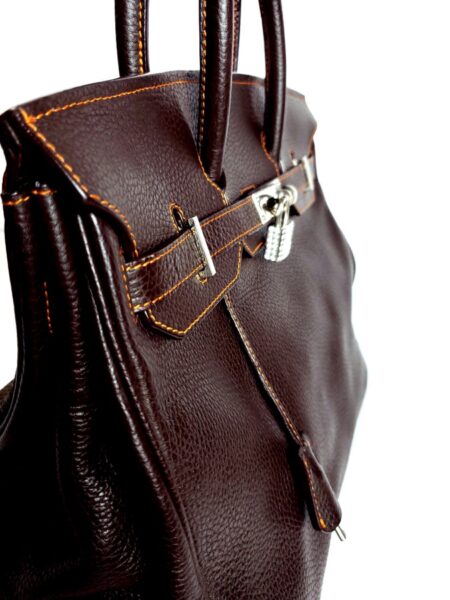 6546-Túi xách tay-Birkin style leather handbag13