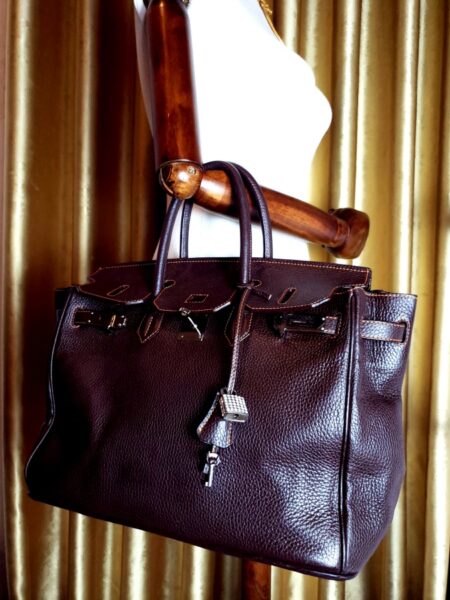 6546-Túi xách tay-Birkin style leather handbag1