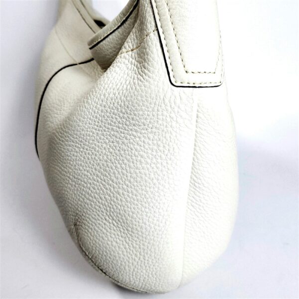 6544-Túi xách tay/đeo vai-COACH white leather hobo bag8