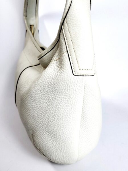 6544-Túi xách tay/đeo vai-COACH white leather hobo bag5