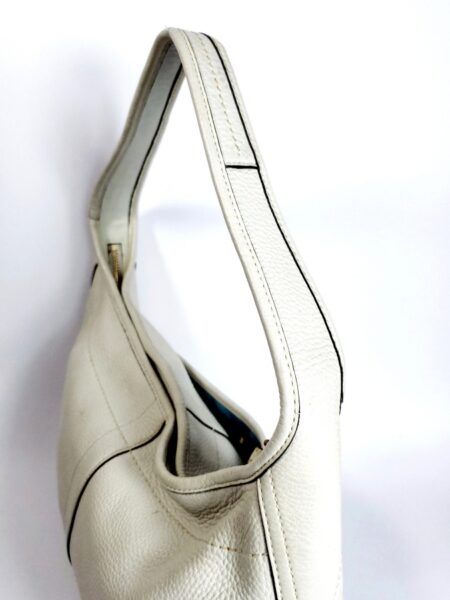 6544-Túi xách tay/đeo vai-COACH white leather hobo bag8