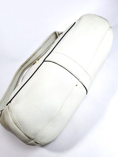 6544-Túi xách tay/đeo vai-COACH white leather hobo bag6