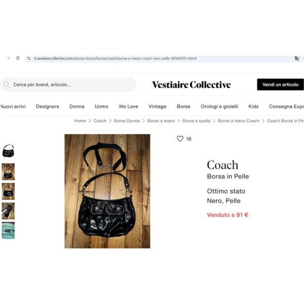6543-Túi xách tay/đeo vai/đeo chéo-COACH venis leather crossbody bag-Đã sử dụng/Khá sạch23