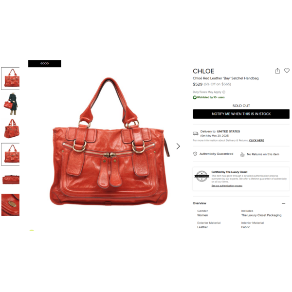6532-Túi xách tay/đeo vai-CHLOE white leather Bay bag-Đã sử dụng/Khá mới28