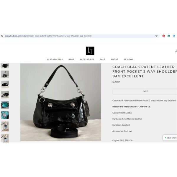 6543-Túi xách tay/đeo vai/đeo chéo-COACH venis leather crossbody bag-Đã sử dụng/Khá sạch24