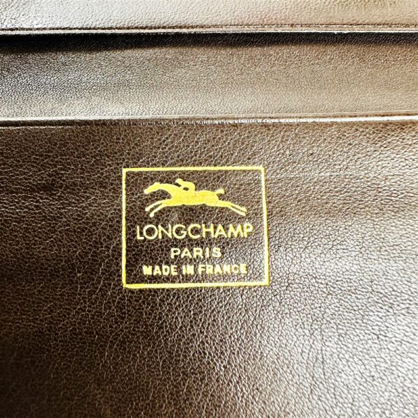 7001-LONGCHAMP Paris Checkbook Soft Leather Cover Wallet-Ví dài nam/nữ-Khá mới3
