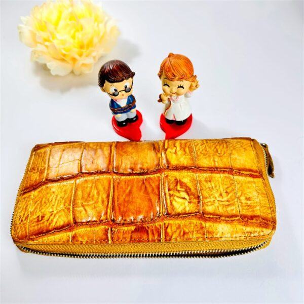 7003-Alligator leather long wallet round zipper-Ví dài nữ-Đã sử dụng0
