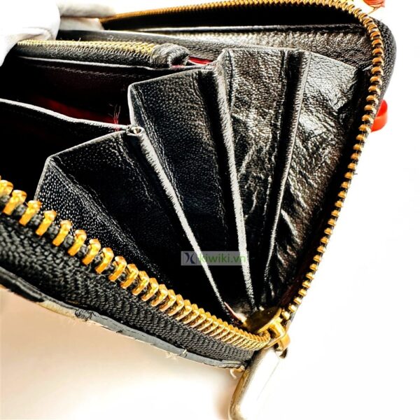 7004-Alligator white leather long wallet round zipper-Ví dài nữ-Đã sử dụng8