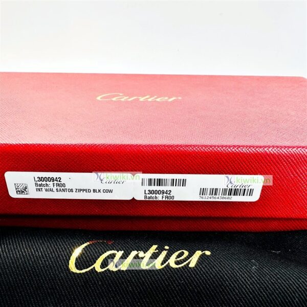 7009-Ví dài nữ/nam-CARTIER Santos Round zipper wallet-Gần như mới13